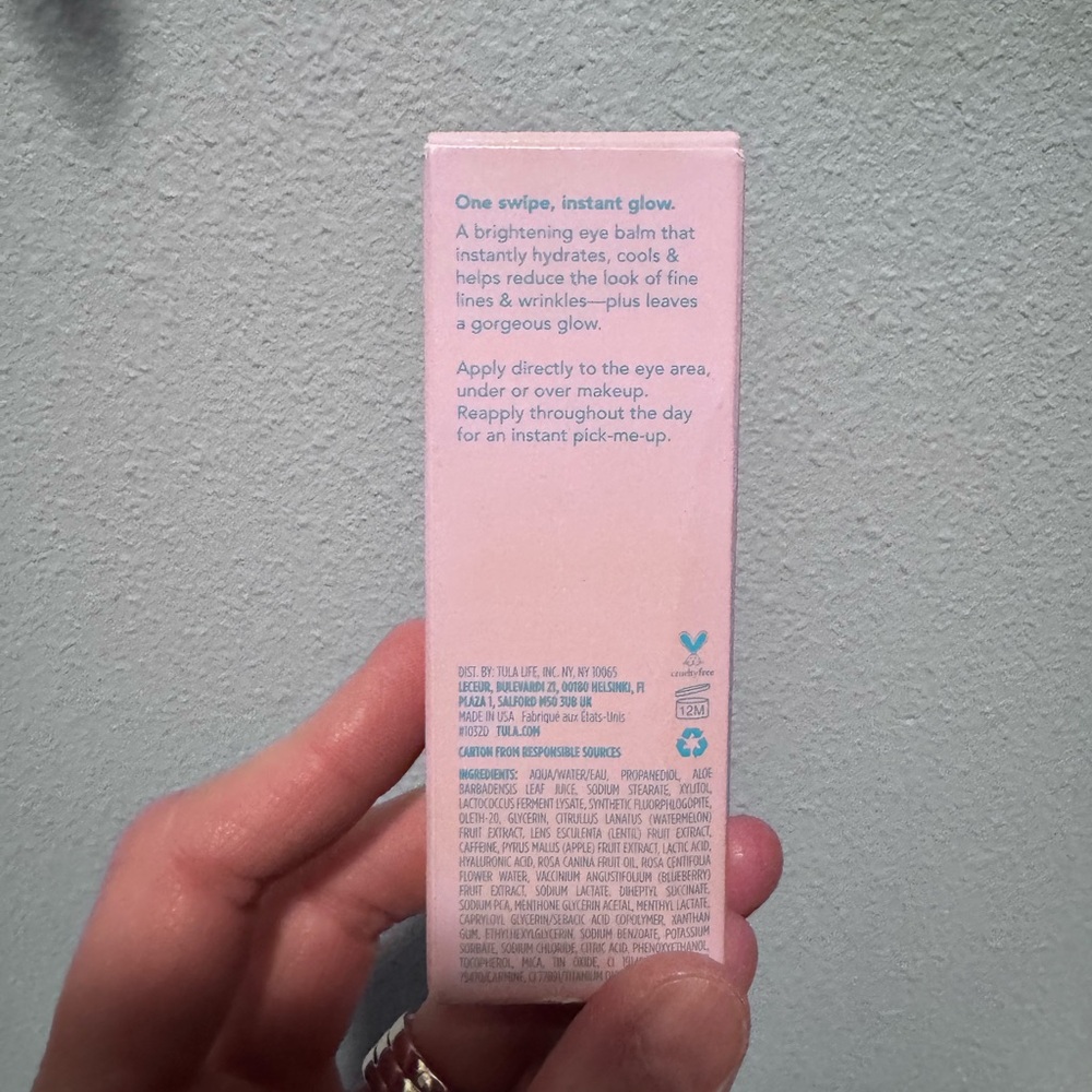 NIB TULA Skincare Rose Glow Eye Balm - Picture 5 of 9